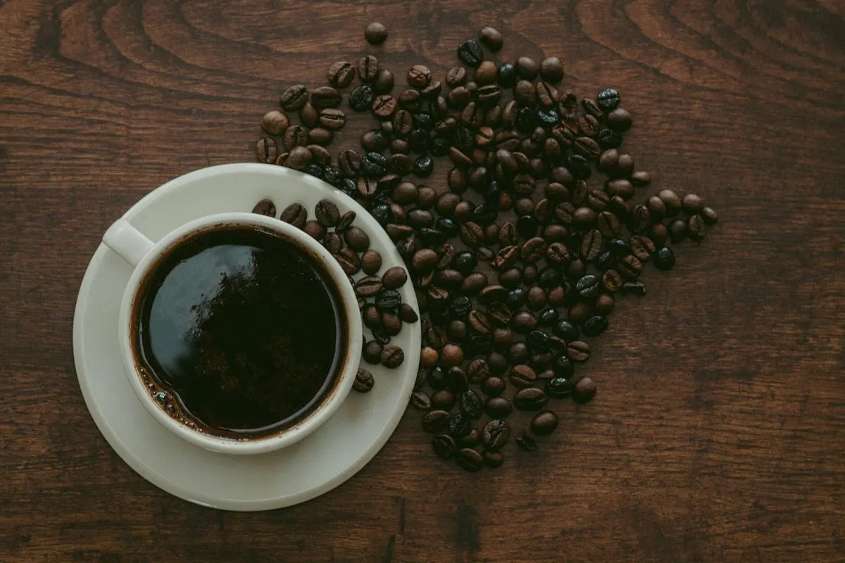 Röstkaffeebohnen im Café